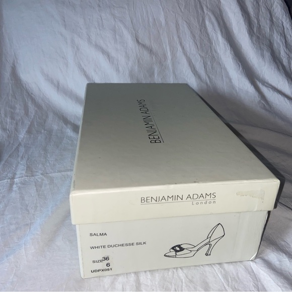 Benjamin Adams London Blue Dyed Duchesse Silk Heels - Picture 3 of 13